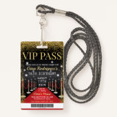 VIP Pass Hollywood Red Carpet Einladung zum Geburt Ausweis (Vorderseite mit Schlüsselband)