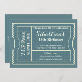 VIP Pass Party Eintrittskarte Einladung (Vorne/Hinten)