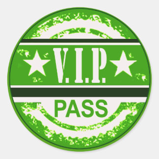 VIP Pass Party Sticker (grün)