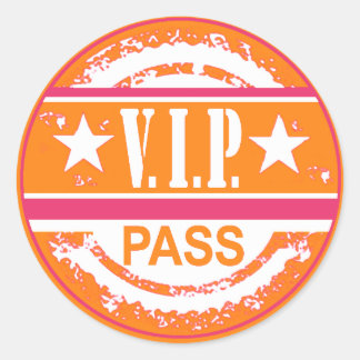 VIP Pass Party Sticker (Kürbispinke)