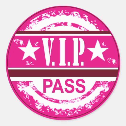 VIP Pass Party Sticker (Orchid) (Vorderseite)