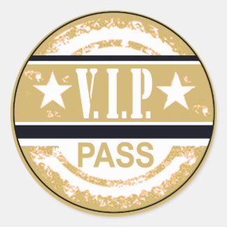 VIP Pass Party Sticker (tan)