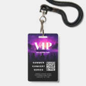 VIP Pass QR Code Concept Abzeichen Ausweis (Rückseite mit Lanyard)