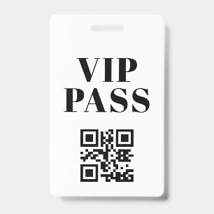 VIP-Pass-QR-Code minimalist modern Ausweis