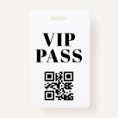 Vip Pass qr Code minimalistisch modern Ausweis (Rückseite)
