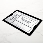 VIP Pass Silver Wedding Anniversary Ticket Folieneinladung (Gedreht)