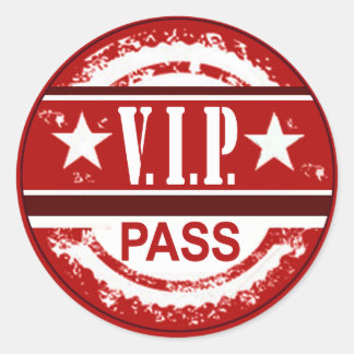 VIP Pass Sweet 16 Party Aufkleber (rot)
