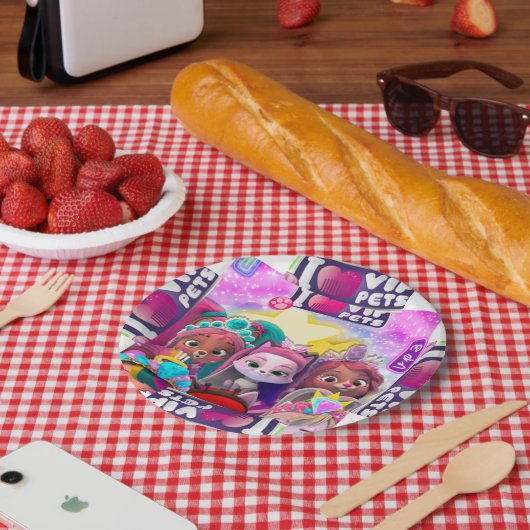Vip Pets Glam Edelsteine Papier Teller (Picknick)
