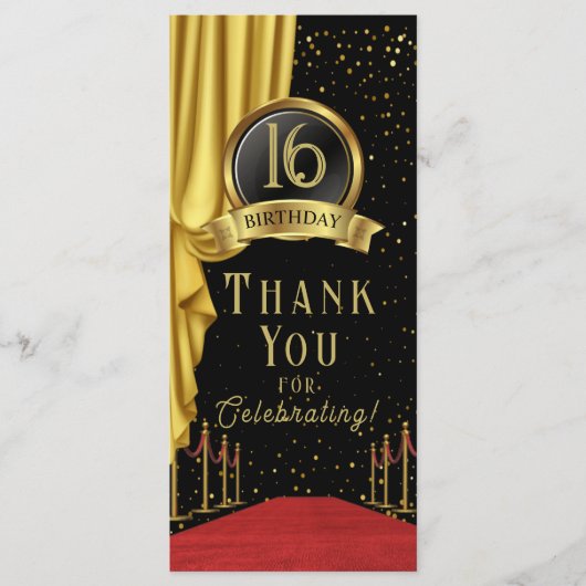 VIP, Red Carpet Birthday, Hollywood Birthday Menükarte (Vorderseite)