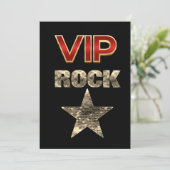 VIP Rock Star Geburtstagkarte Feiertagskarte (Stehend Vorderseite)