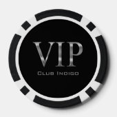 VIP Rolling Dice Las Vegas silberschwarz Pokerchips (Rückseite)