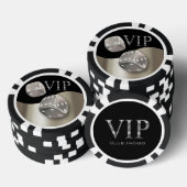 VIP Rolling Dice Las Vegas silberschwarz Pokerchips (Stapel)