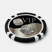 VIP Rolling Dice Las Vegas silberschwarz Pokerchips (Einzeln)