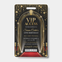 VIP-Rotkarpet Hollywood-Gold-Geburtstagseinladung