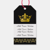 VIP Royal Elegante Monogram Gift Tag - SRF Geschenkanhänger (Rückseite)