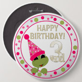 VIP-Schaltfläche zum 3. Geburtstag Button (Vorne & Hinten)