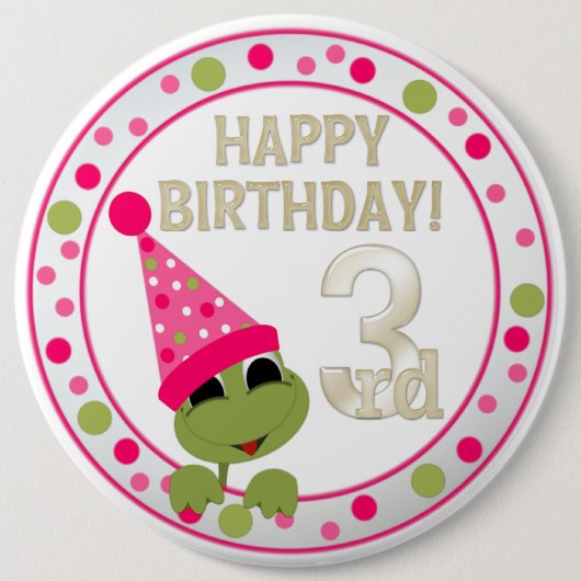VIP-Schaltfläche zum 3. Geburtstag Button (Vorderseite)
