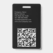 VIP Schwarz/Weiß Minimalistisch Ausweis (Rückseite)