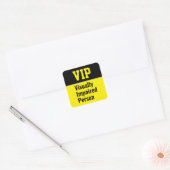 VIP Sehbehinderte Person Quadratischer Aufkleber (Umschlag)