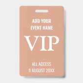 VIP Sehr wichtige Person Backstage Pass Rosa Ausweis (Vorderseite)