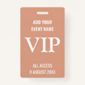 VIP Sehr wichtige Person Backstage Pass Rosa Ausweis (Vorderseite)
