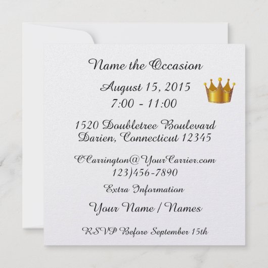 VIP Special Guest - SRF Einladung (Rückseite)