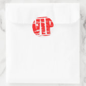 VIP-Stempel-Effekt Runder Aufkleber (Tasche)