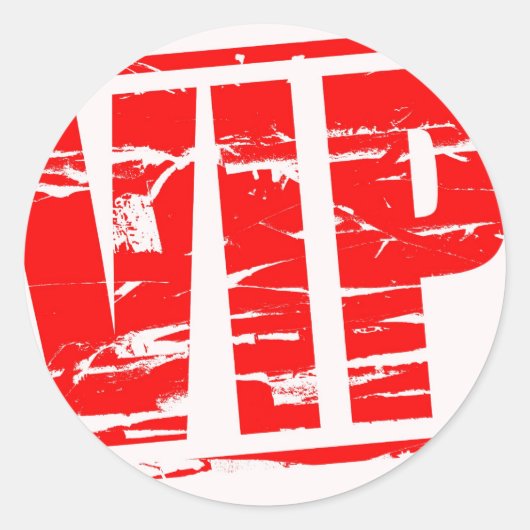VIP-Stempel-Effekt Runder Aufkleber (Vorderseite)