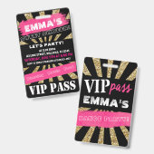 VIP Sweet 16 oder jedes Event Pass Custom Wording Ausweis (Vorder- & Rückseite)