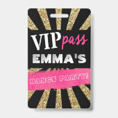 VIP Sweet 16 oder jedes Event Pass Custom Wording Ausweis (Rückseite)