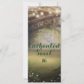 VIP Sweet 16 Party Ticket für verzauberte Waldlich Einladung (Rückseite)