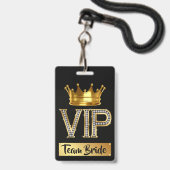VIP Team Bride Ausweis (Vorderseite mit Schlüsselband)