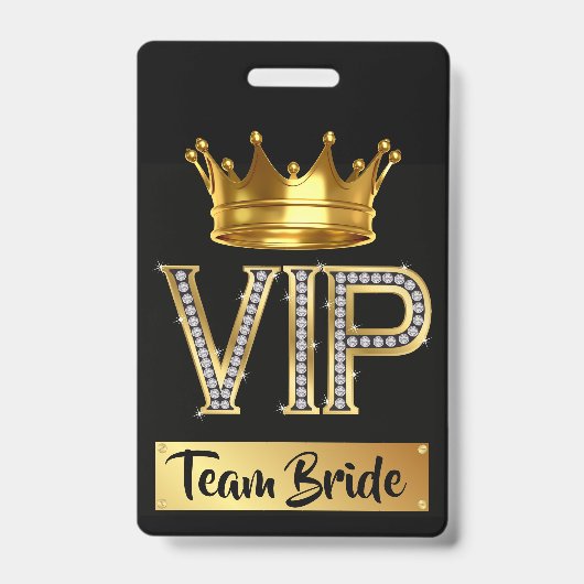 VIP Team Bride Ausweis (Vorderseite)