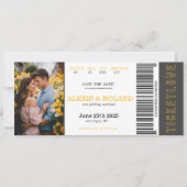 VIP-Ticket 1 Foto Save the Date Einladung (Vorderseite)