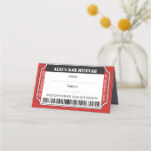 VIP-TICKET Bar Mitzvah Tischfahrkarte Platzkarte (Vorderseite)