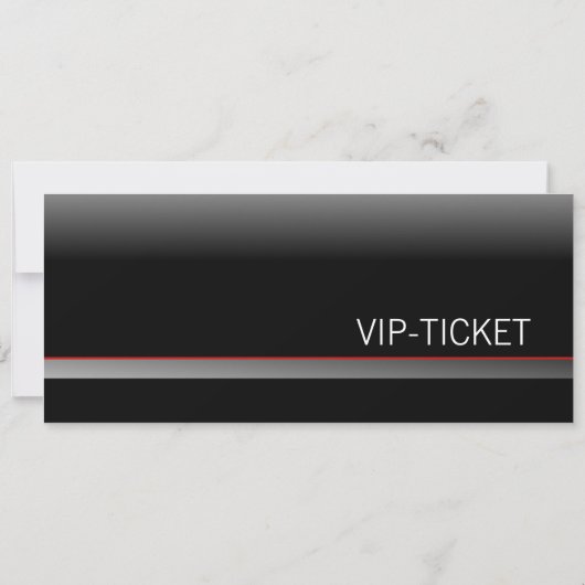 VIP-TICKET Einladungskarten (rot) (Rückseite)