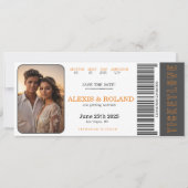 VIP Ticket Foto Save the Date Einladung (Vorderseite)