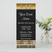 VIP-Ticket für das Party Gold & Black Einladung (Stehend Vorderseite)