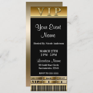 VIP-Ticket für das Party Gold & Black Einladung