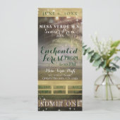 VIP-Ticket für verzauberte Waldzeichenbeleuchtung Einladung (Stehend Vorderseite)