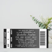 VIP-Ticket zum Geburtstag (Schwarz) Einladung (Stehend Vorderseite)