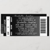 VIP-Ticket zum Geburtstag (Schwarz) Einladung (Vorne/Hinten)