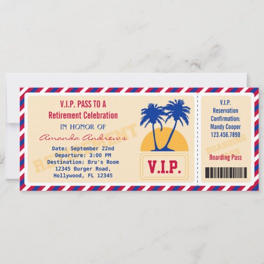 VIP Ticketbuchung Party Einladung (Vorderseite)