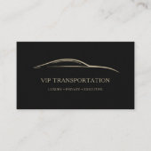 VIP Transportation QR Code Black & Gold Visitenkarte (Vorderseite)