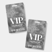 VIP-Veranstaltung für Schwarz-weiße Logos Ausweis (Vorder- & Rückseite)