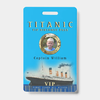 VIP Zugang Titanic Geburtstag Ausweis