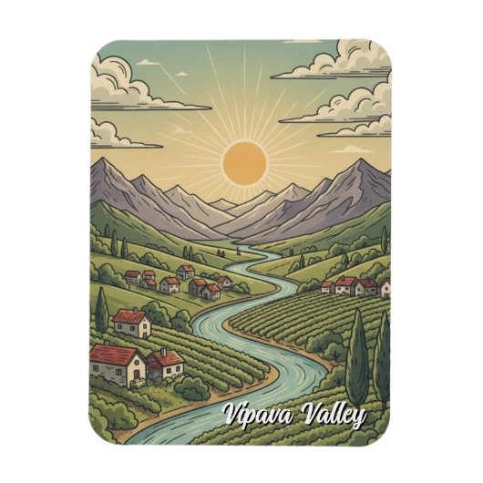 Vipava Valley, Slovenia Magnet (Vertikal)