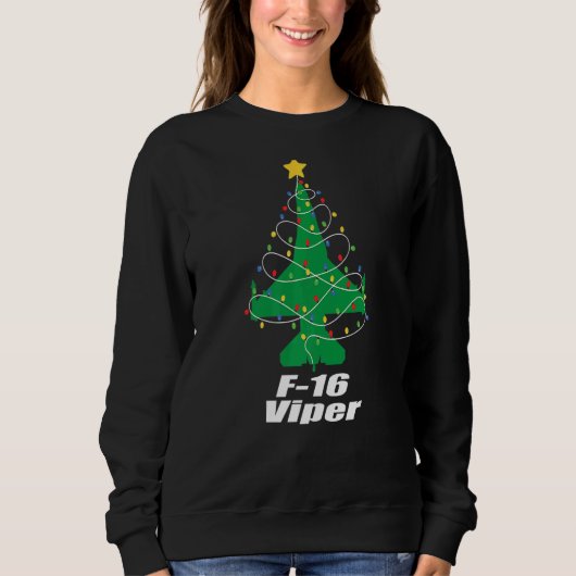 Viper Christmas F 16 Jet Fighter Souvenir und Figh Sweatshirt (Vorderseite)