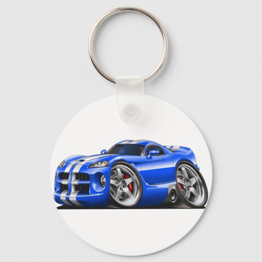 Viper GTS Blau/Weiß Schlüsselanhänger (Vorderseite)
