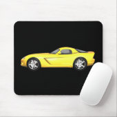 Viper Hard-Top Muscle Car: Gelbe Finish: Mousepad (Mit Mouse)